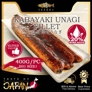 SAKANA | Premium Kabayaki Unagi Fillet (EXTRA BIG) – Ready to Eat | 2pcs (Approx. 800g)